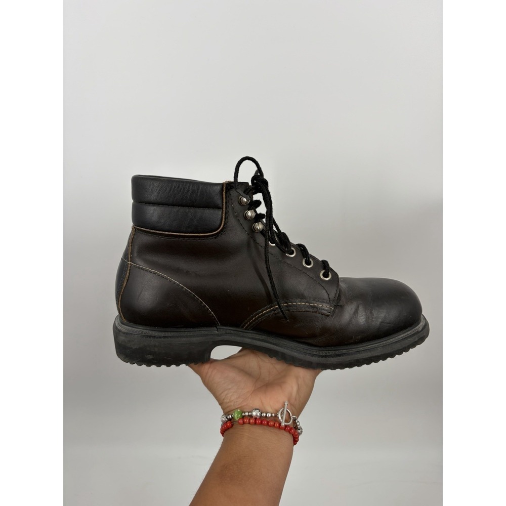 Red Wing Boots Mens Size 8.5 3E Steel Safety King Toe Black Work 2243 Vintage - Picture 12 of 16